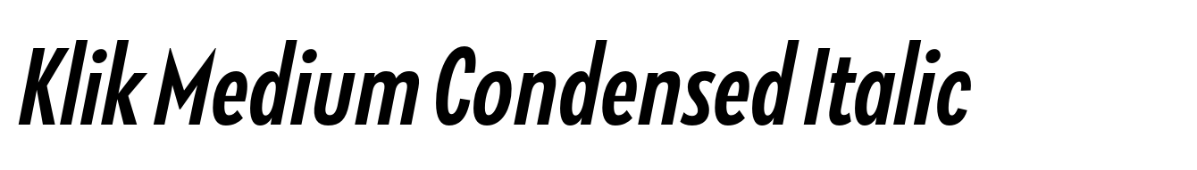 Klik Medium Condensed Italic